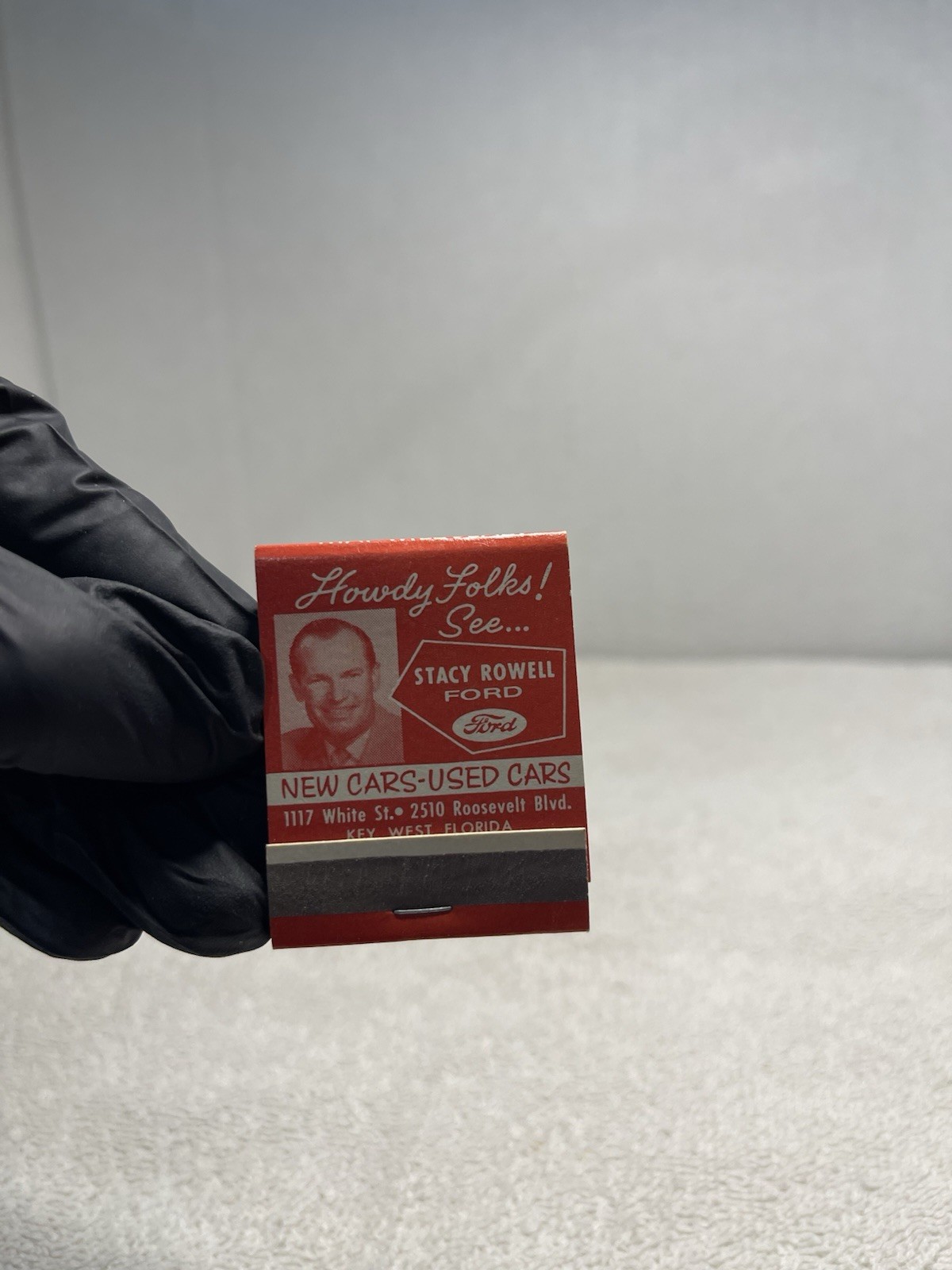 Vintage Stacy Rowell Ford Key West FL Matchbook Unstruck