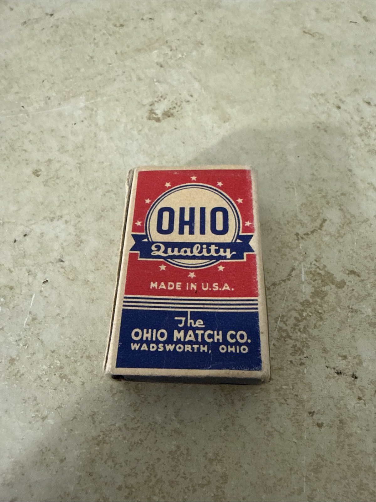 Vintage Wadsworth Ohio Match Company Cardboard Box