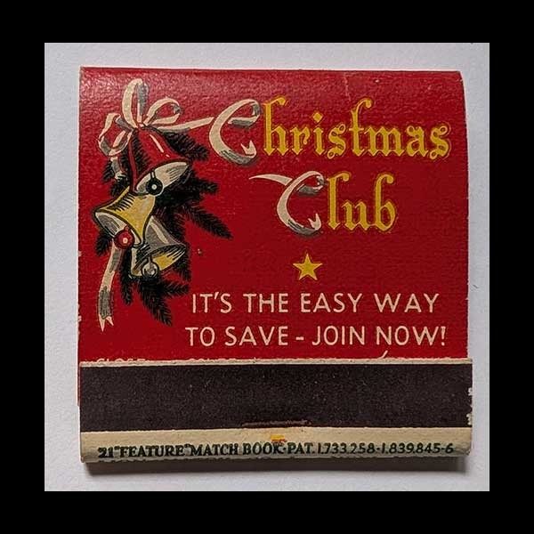 Feature Matchbook Full Book Hamburg Savings and Trust Co. Hamburg, PA Christmas