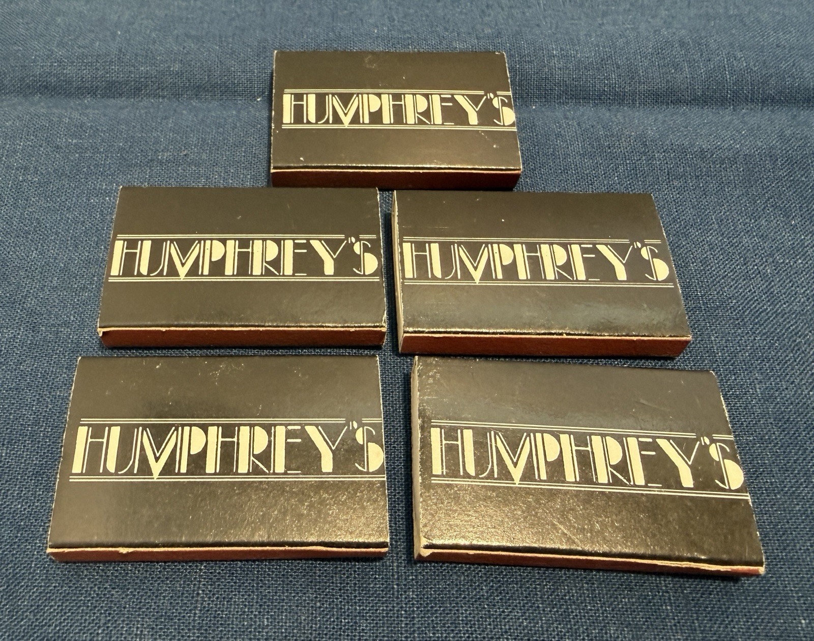 5 VTG Humphrey’s Shelter Island SAN DIEGO Calif Pt. Loma Matchbox Black Matches