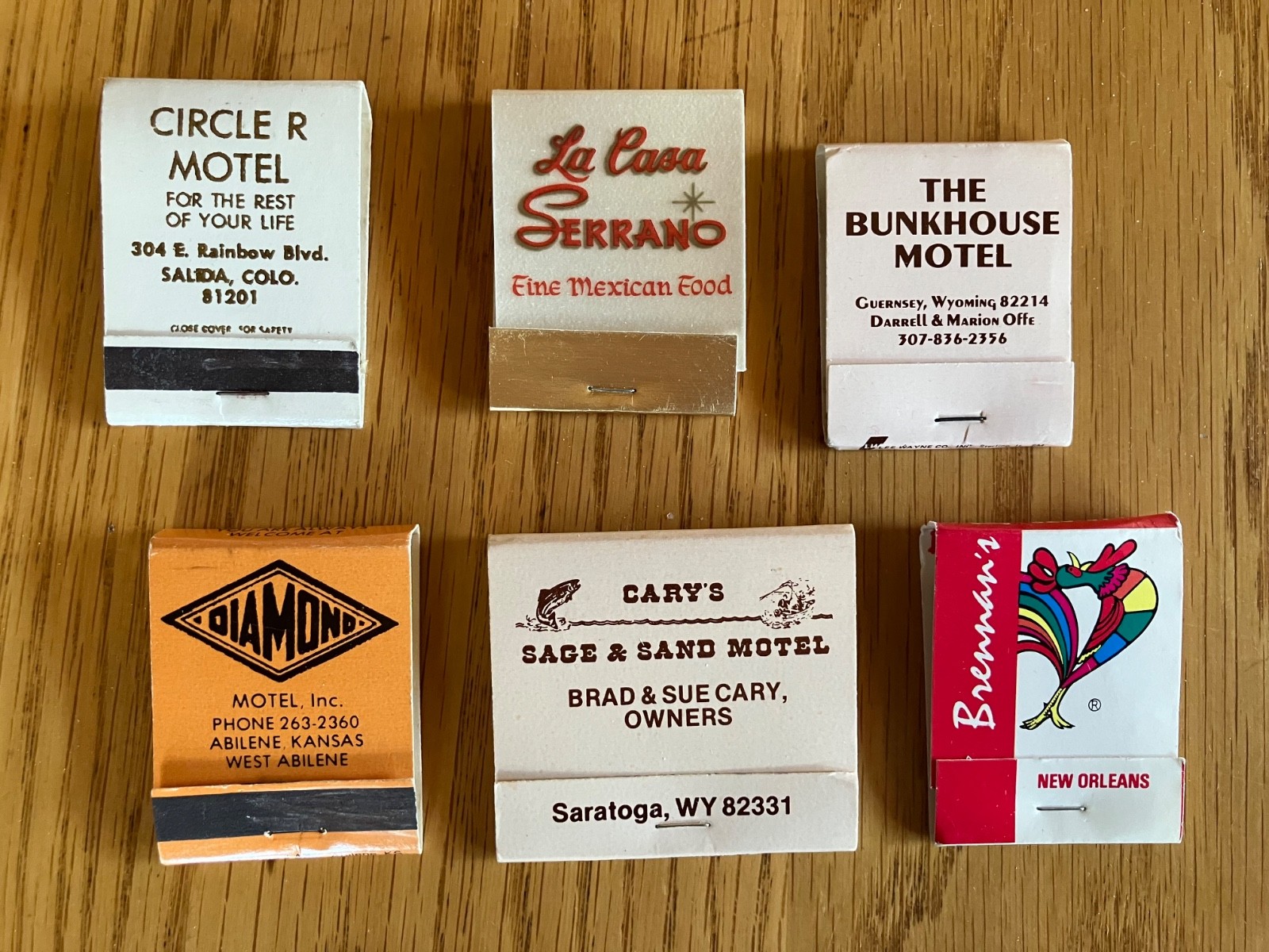 Vintage Lot of 44 Mostly Western United States Advertising Matchbooks