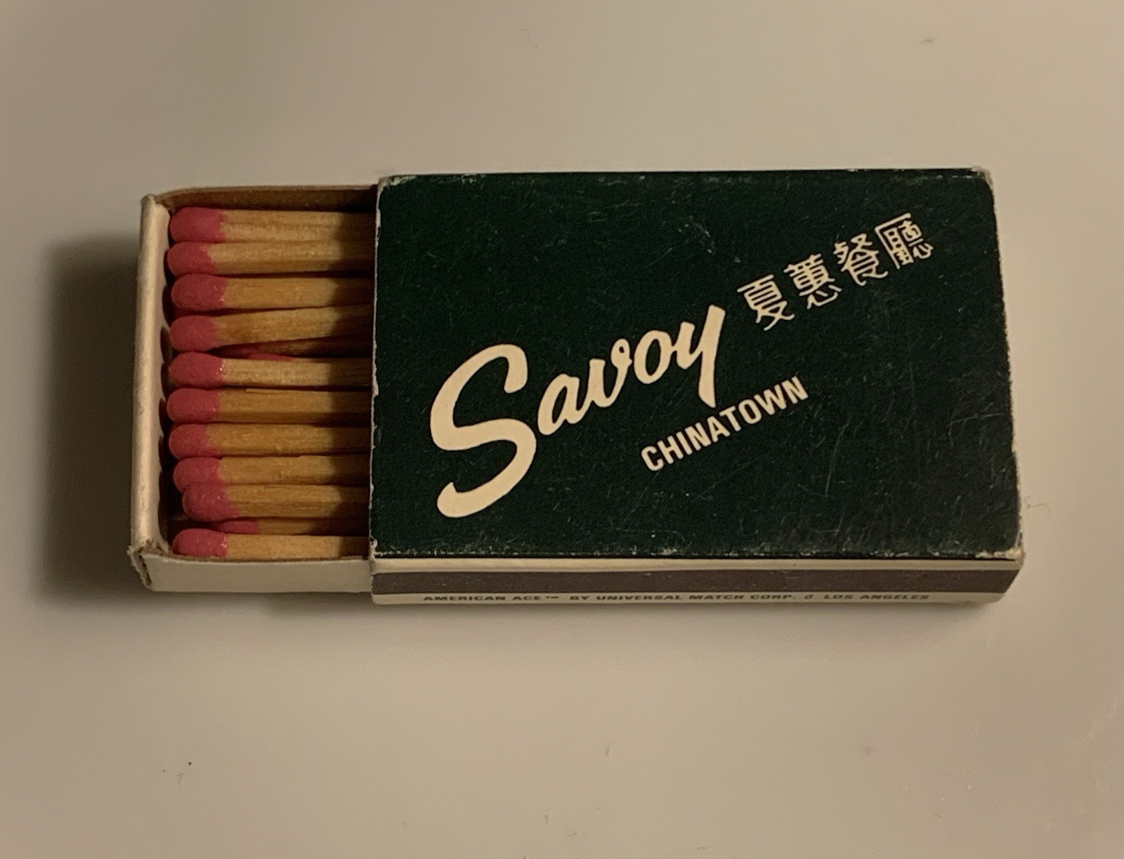 Chinatown LA ~ The Savoy ~ Where Steak Meets Rice ~ HTF ~ Vintage Matchbox