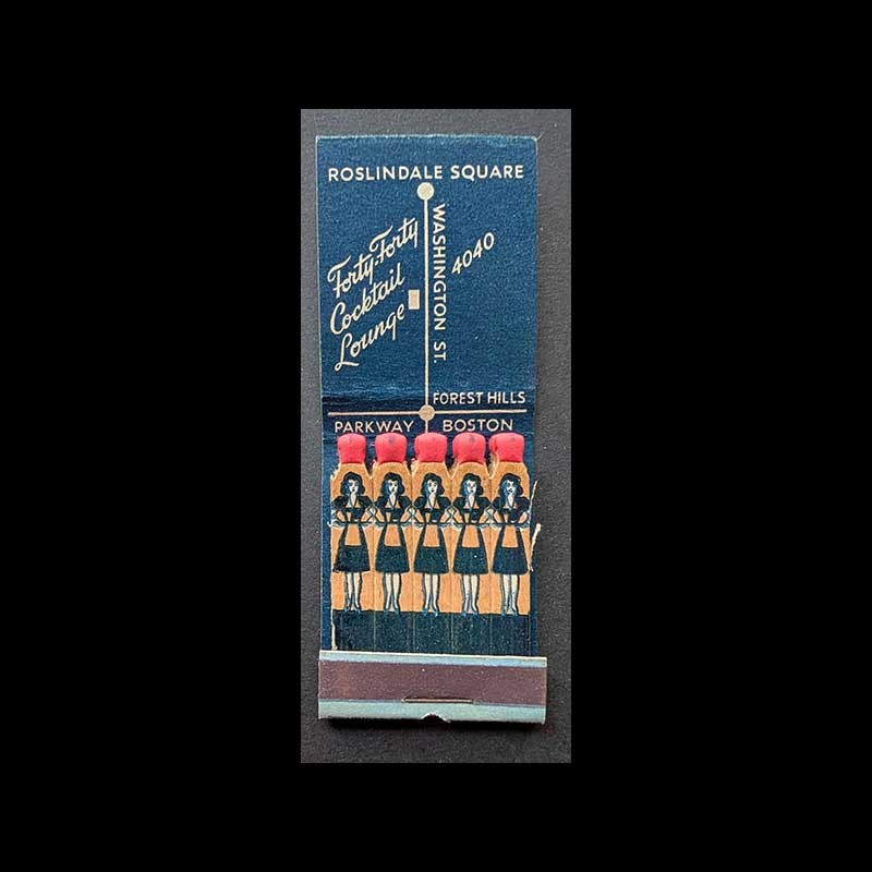 Feature Matchbook Full Book Forty-Forty Cocktail Lounge Roslindale, MA