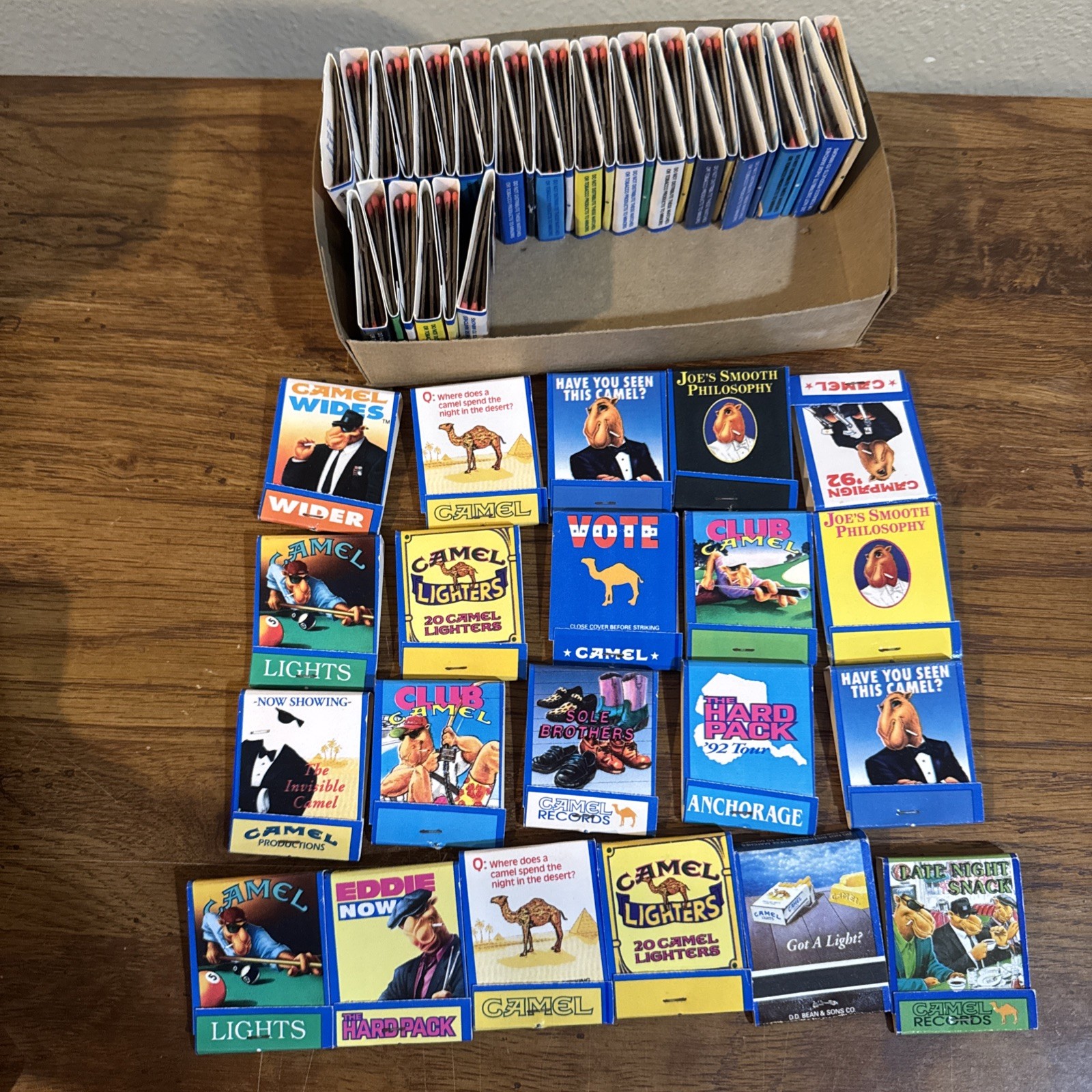 Lot of 54 VTG Camel Cigarette Advertising Matchbooks Club Joe Cool 1990s Promo