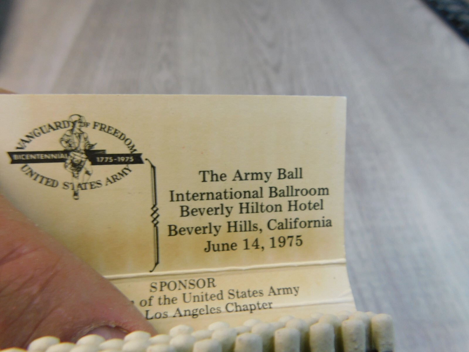 Vanguard of Freedom United States Army Monarch Full Unstruck Vintage Matchbook