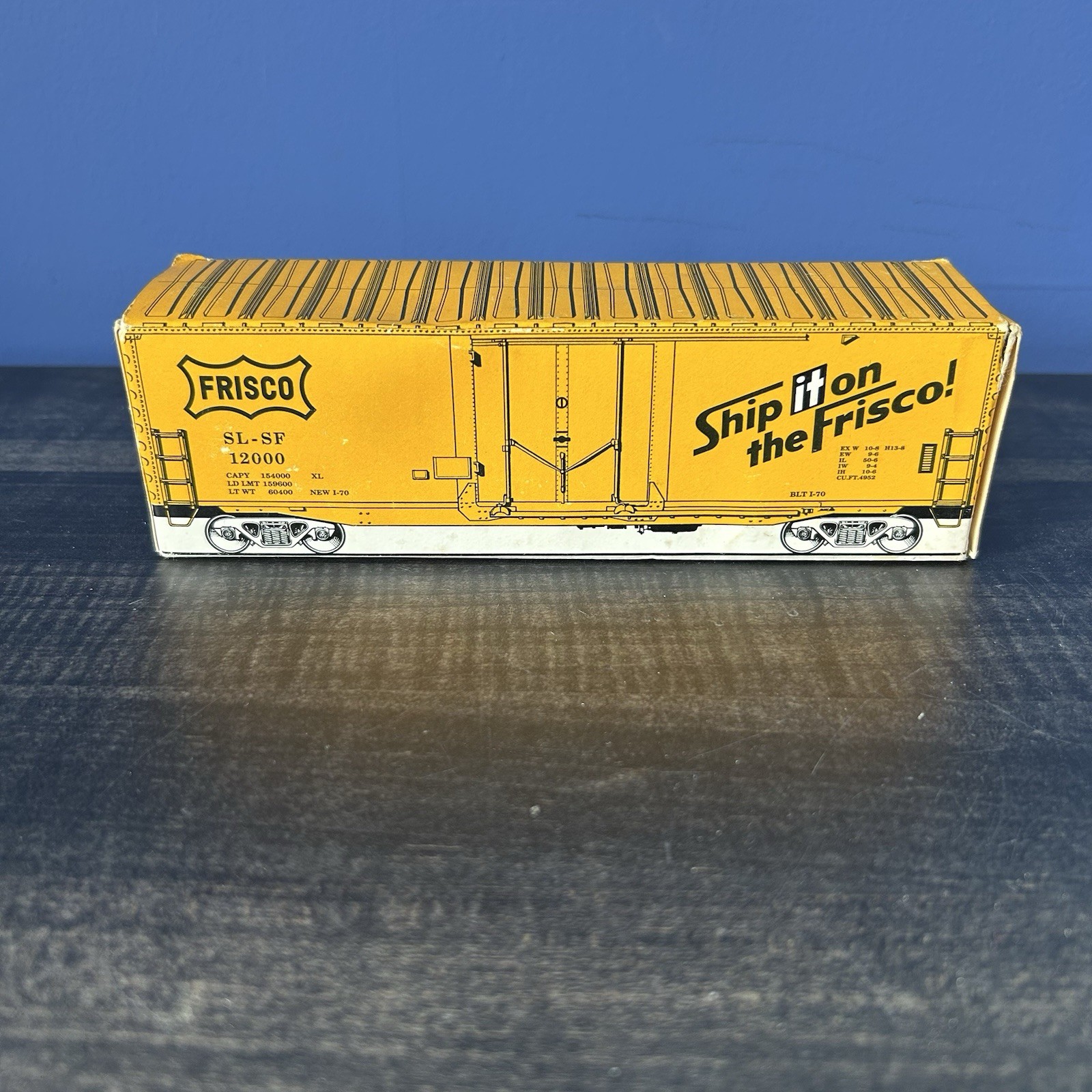 VTG Ship it on the Frisco Line Boxcar w/ 25 Matchbooks Cardboard Train Railway