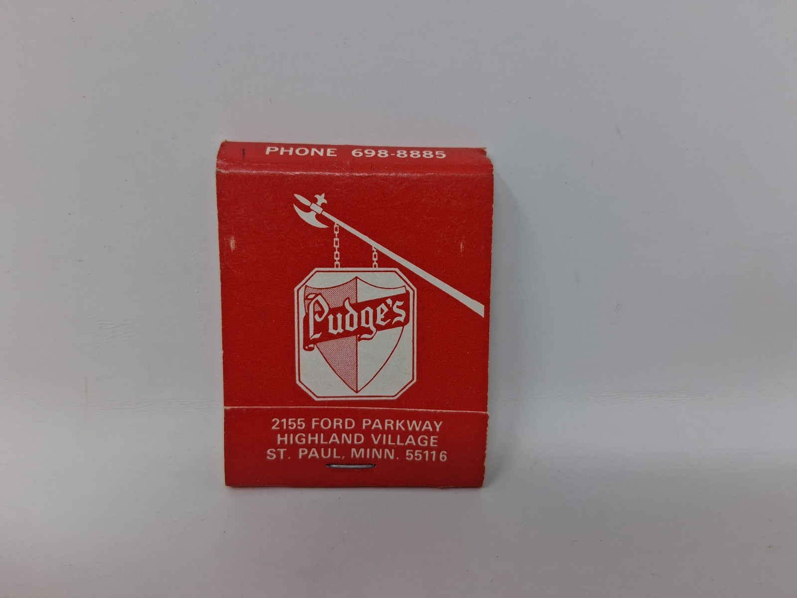 Vintage Minnesota Matchbook: “ Pudge’s ” St Paul, MN