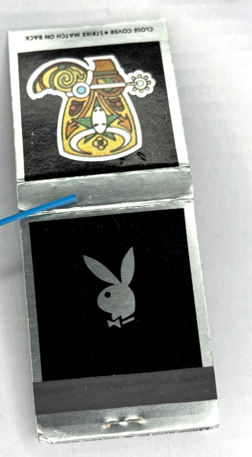 Vintage! Playboy Dallas Matchbook! Texas Black & Silver Bunny! Cowboy Boot ~Full