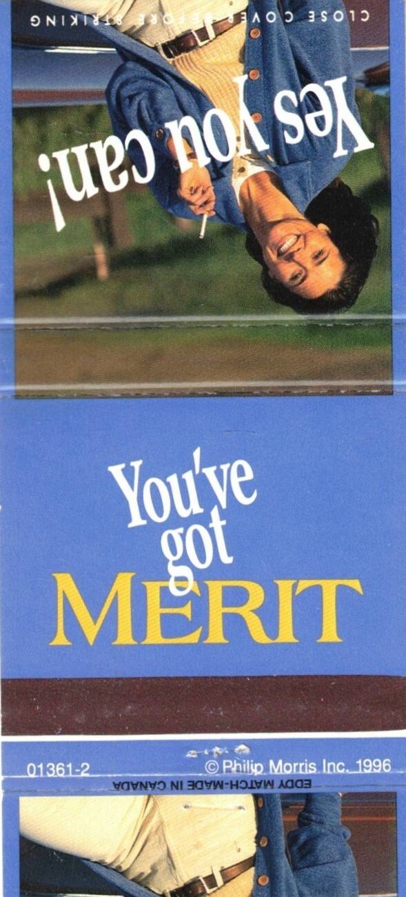 YOU’RE GOT MERIT-YES YOU CAN!-EMPTY-TWO INCHES WIDTH-MATCHBOOK-1996
