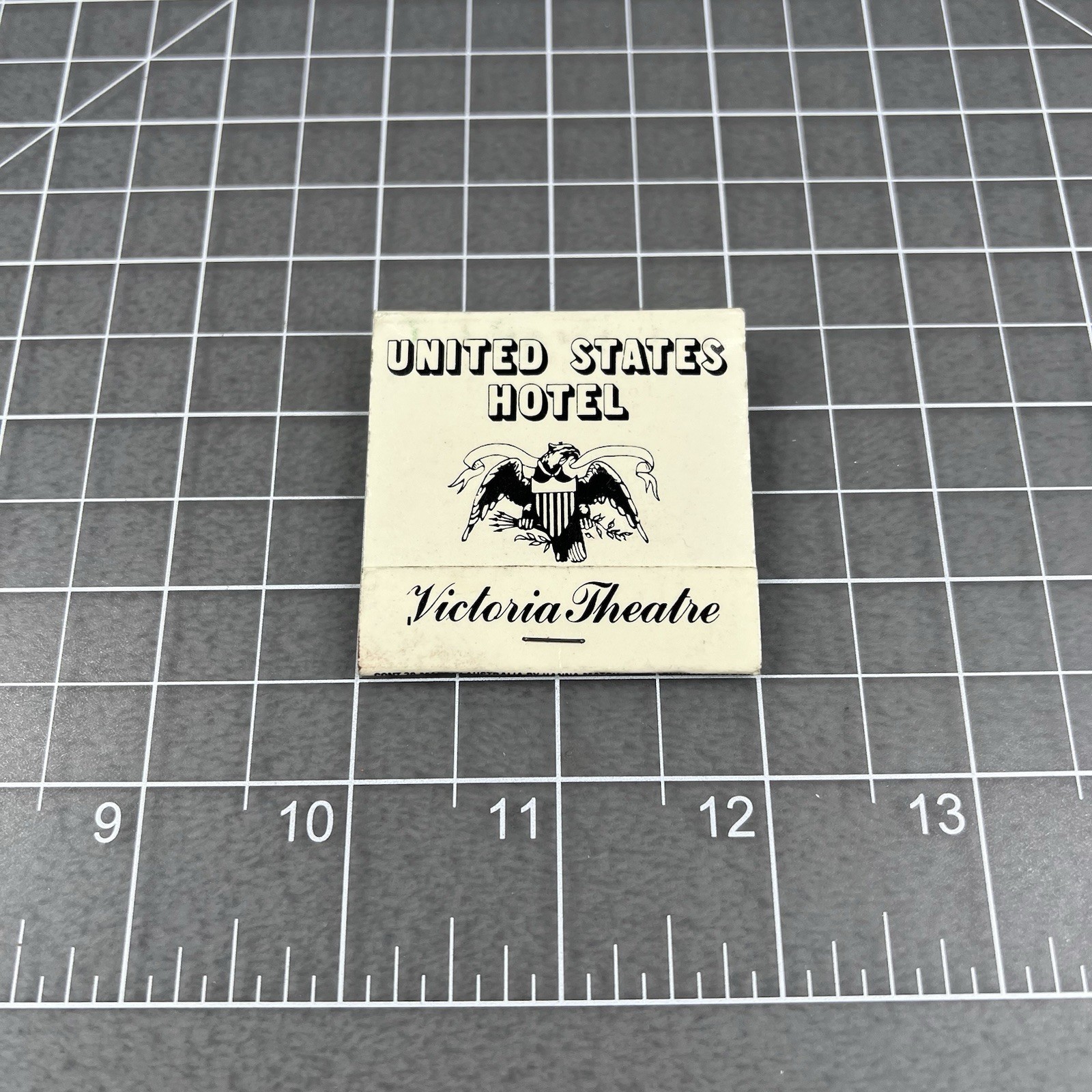 United States Hotel – Victoria Theatre Full Unstruck Vintage Australia Matchbook