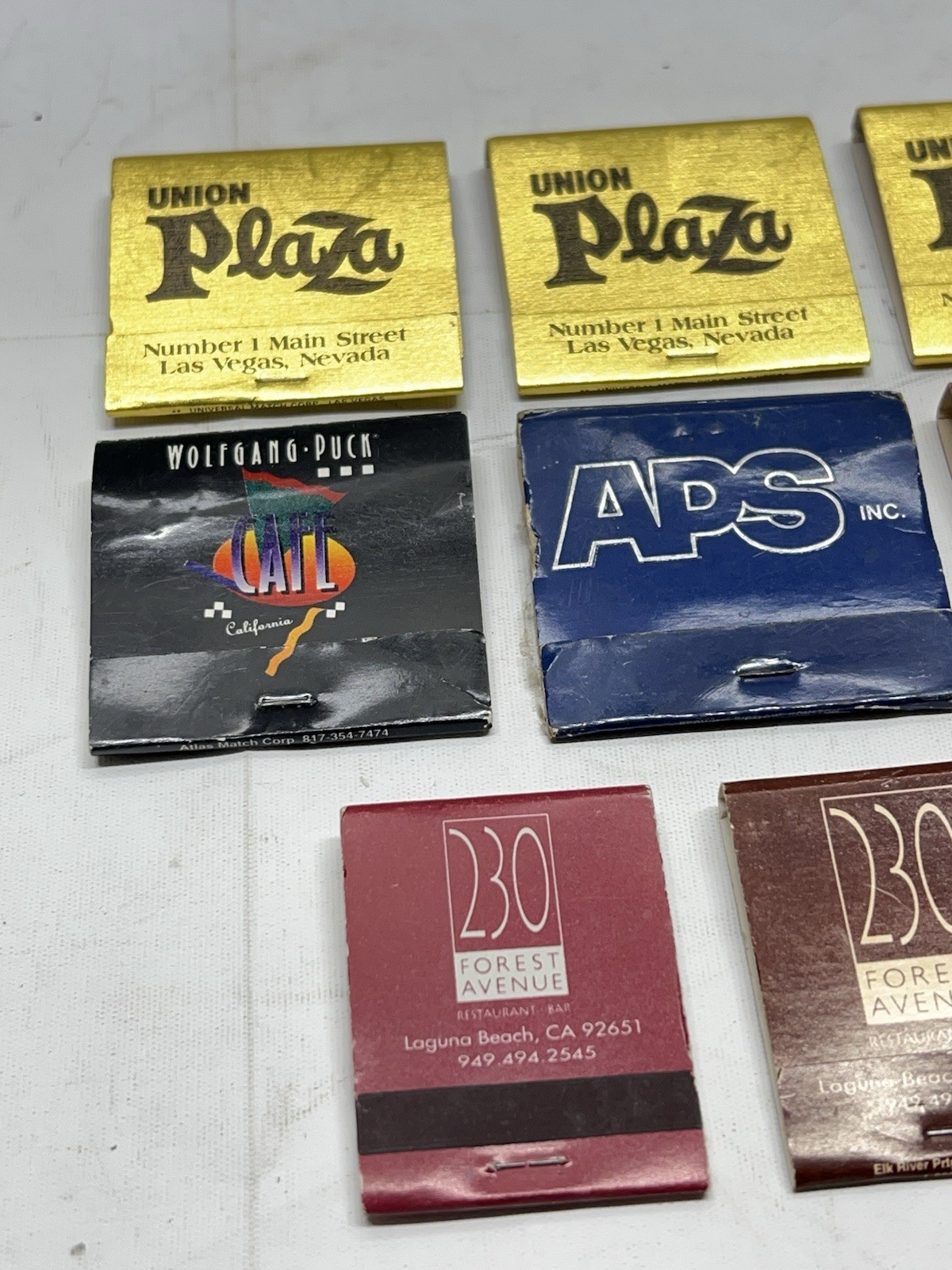 Vintage Matchbooks Restaurants NV, CA Hotels Unstruck Matches Lot Of 12