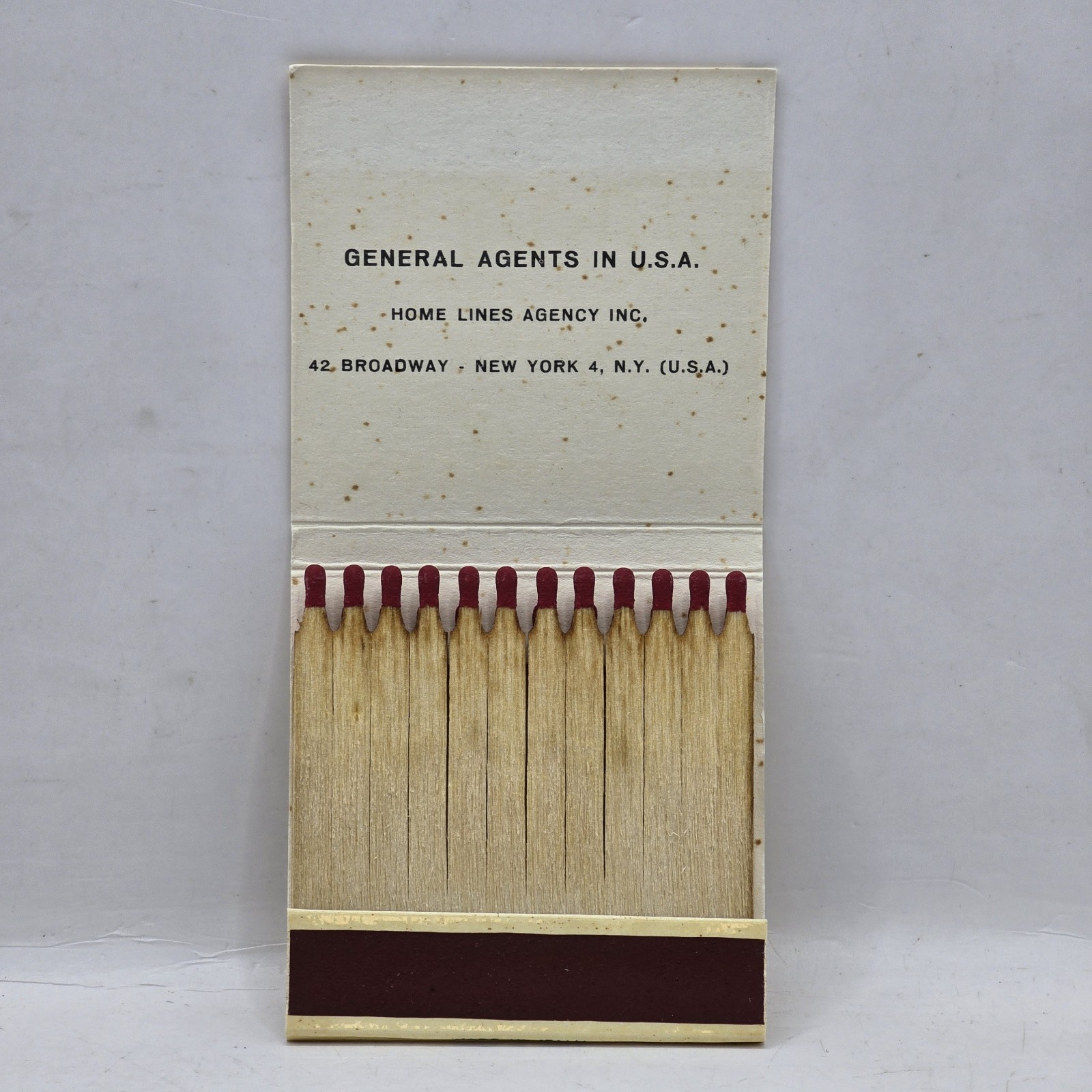 Vintage Cruiseline Matchbook S.S. Oceanic Home Lines Wooden Matches