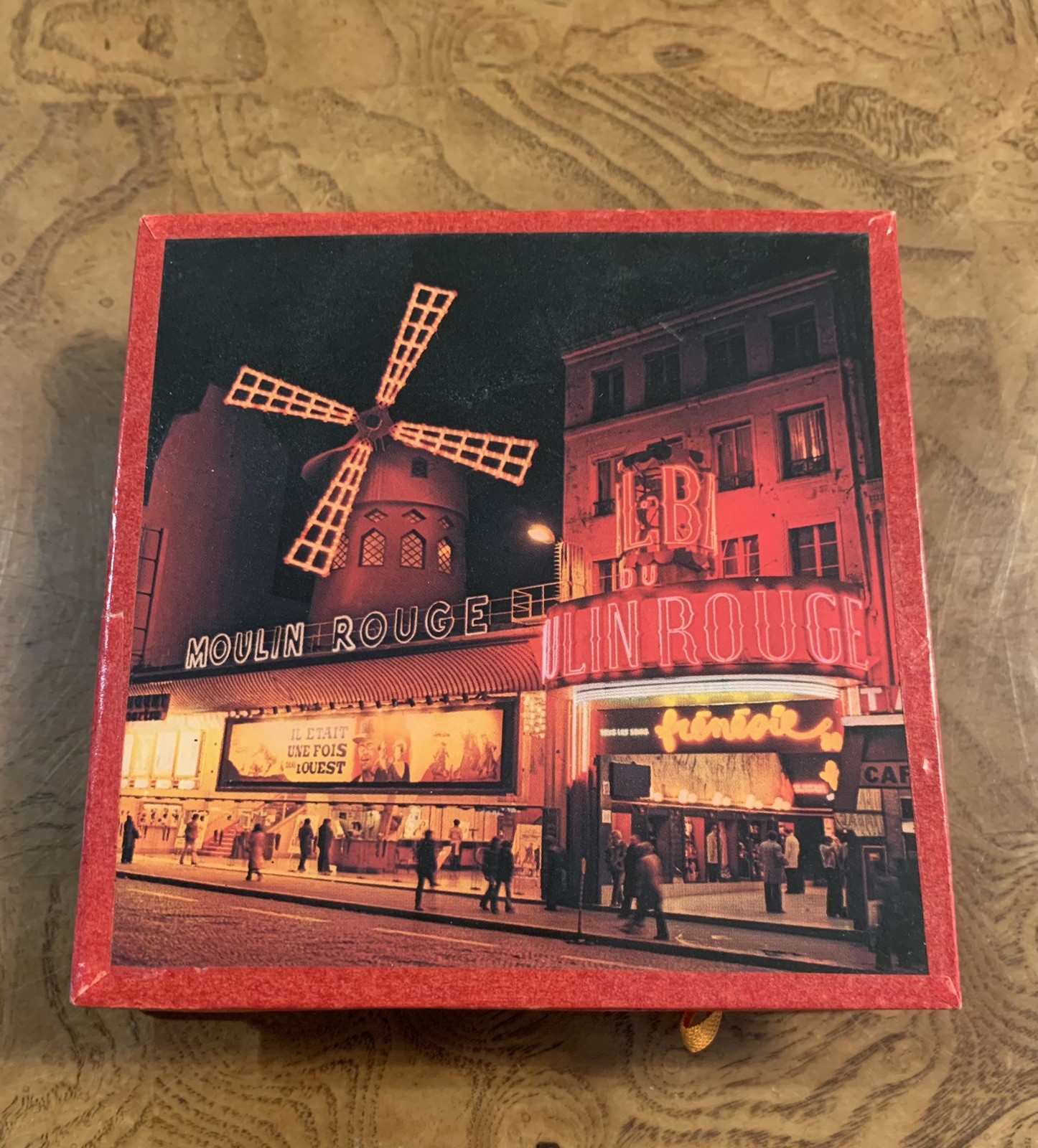 Vintage Moulin Rouge Matches Match Box of 4 Barely Used Red Black Windmill
