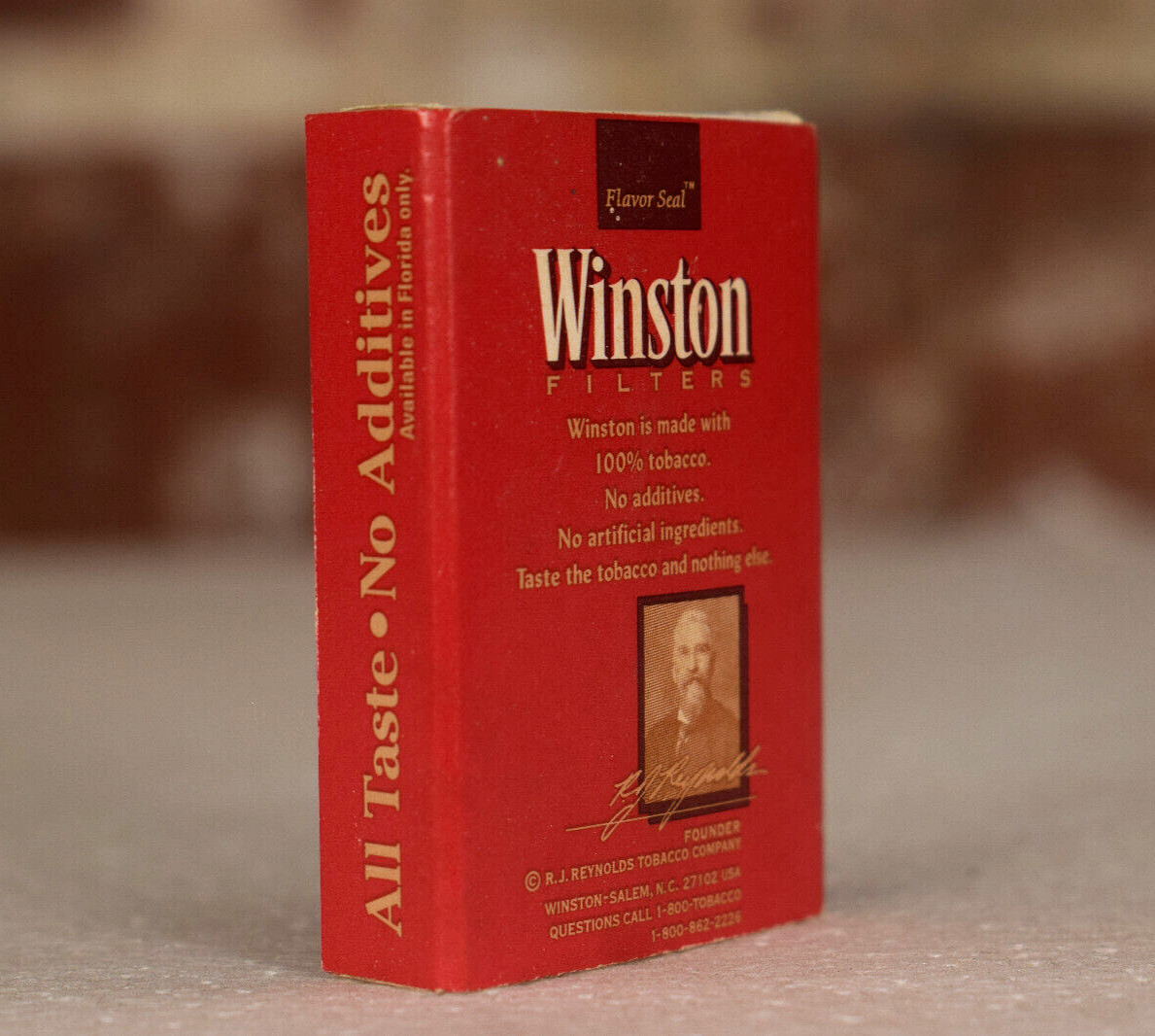 Vintage Winston Cigarettes Box of Wood Matches Advertising