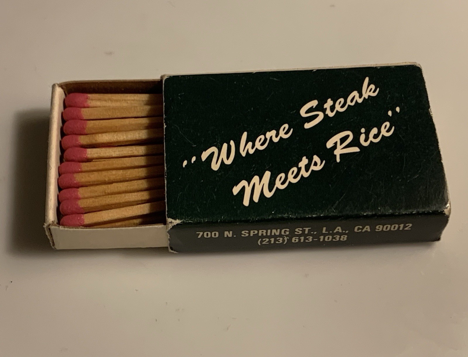 Chinatown LA ~ The Savoy ~ Where Steak Meets Rice ~ HTF ~ Vintage Matchbox