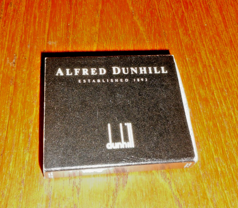 Vintage Alfred Dunhill Black Matchbox w/ Matches-Made in Japan