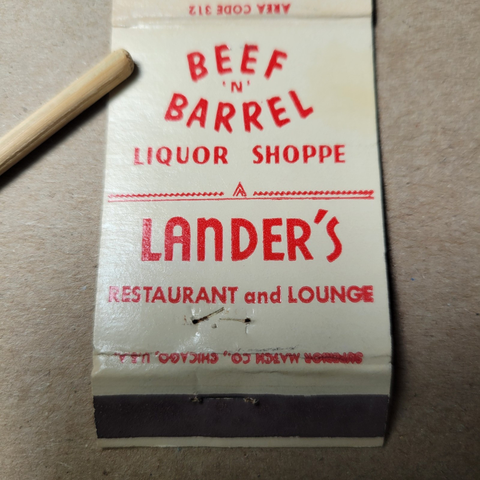 Matchbook Cover Chalet Motels Lander’s Elk Grove Village IL Illinois