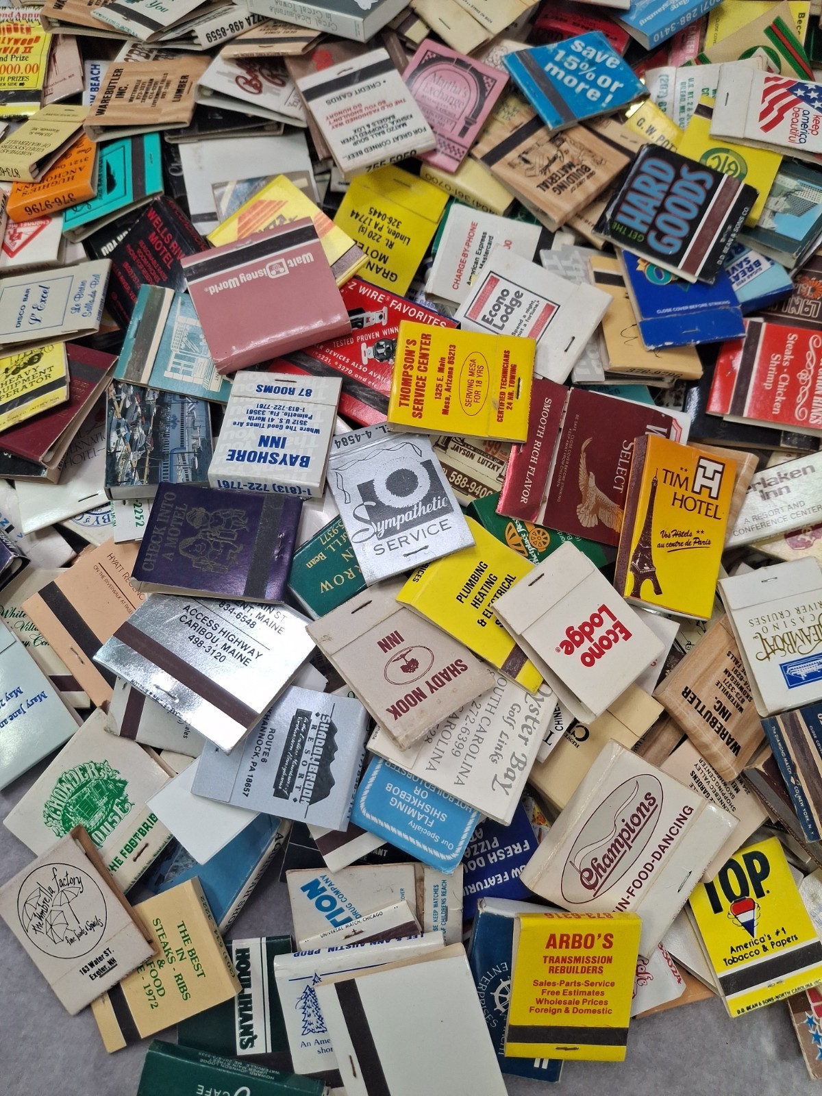 Lot Of 50 Assorted New/ Used Matchbooks /Matchboxes -Random Selection Vintage