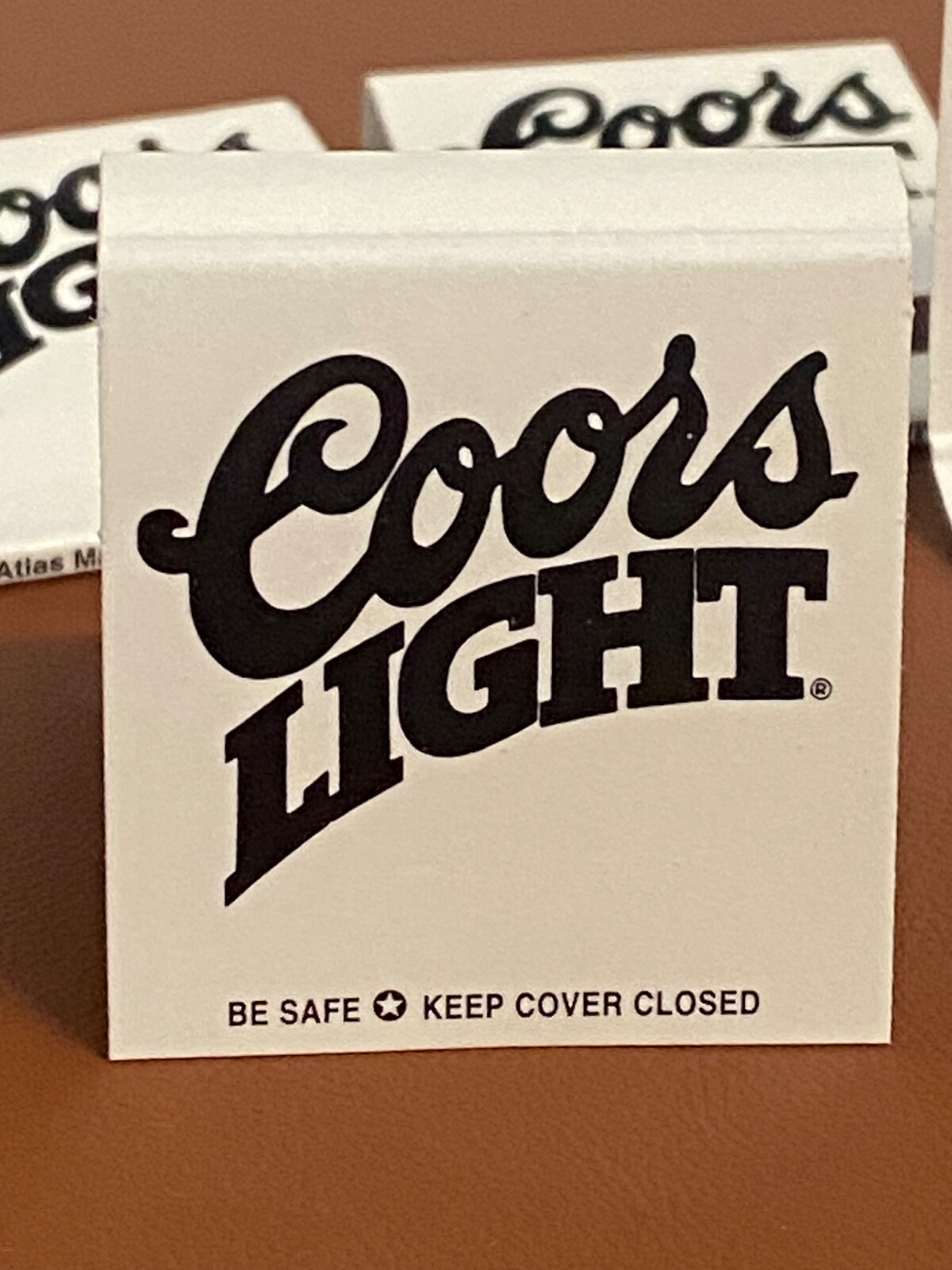 Vtg COORS LIGHT Beer Pocket Matchbook 5 pack White Black Bar Courtesy Matches