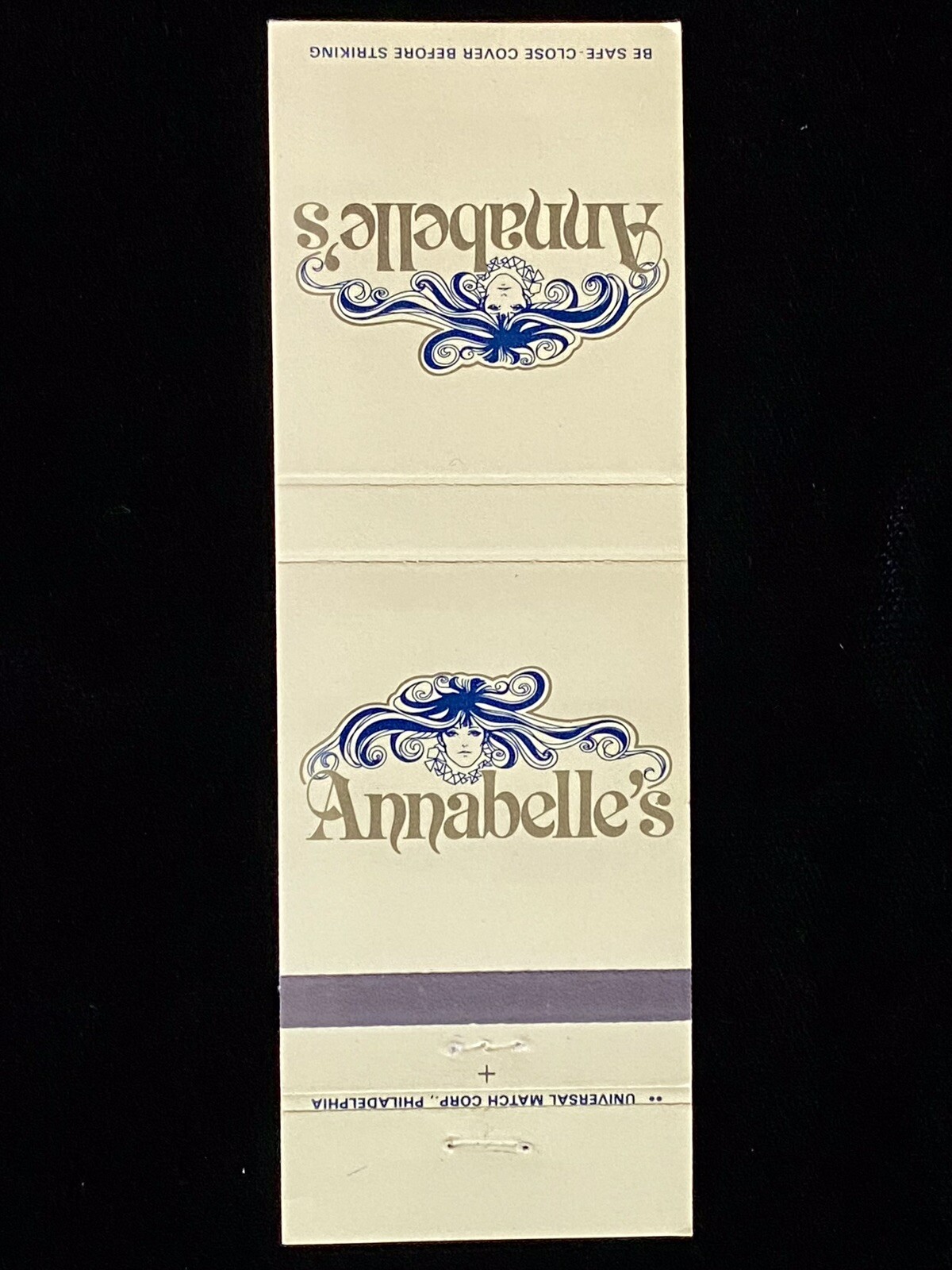 ANNABELLE’S Vintage Matchbook COVER ONLY B-0101