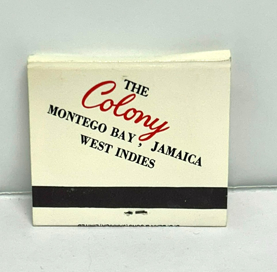 Montego Bay, Jamaica ~ The Colony Hotel Vintage Matchbook