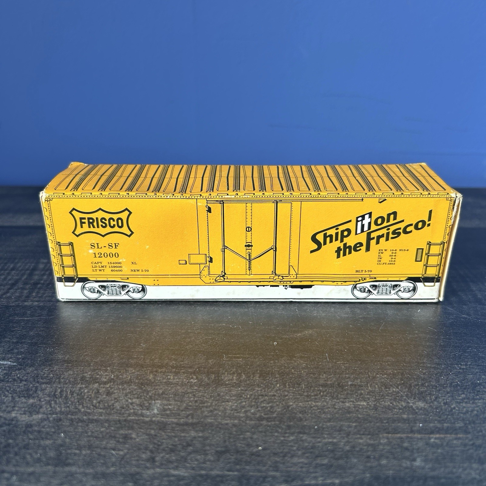 VTG Ship it on the Frisco Line Boxcar w/ 25 Matchbooks Cardboard Train Railway