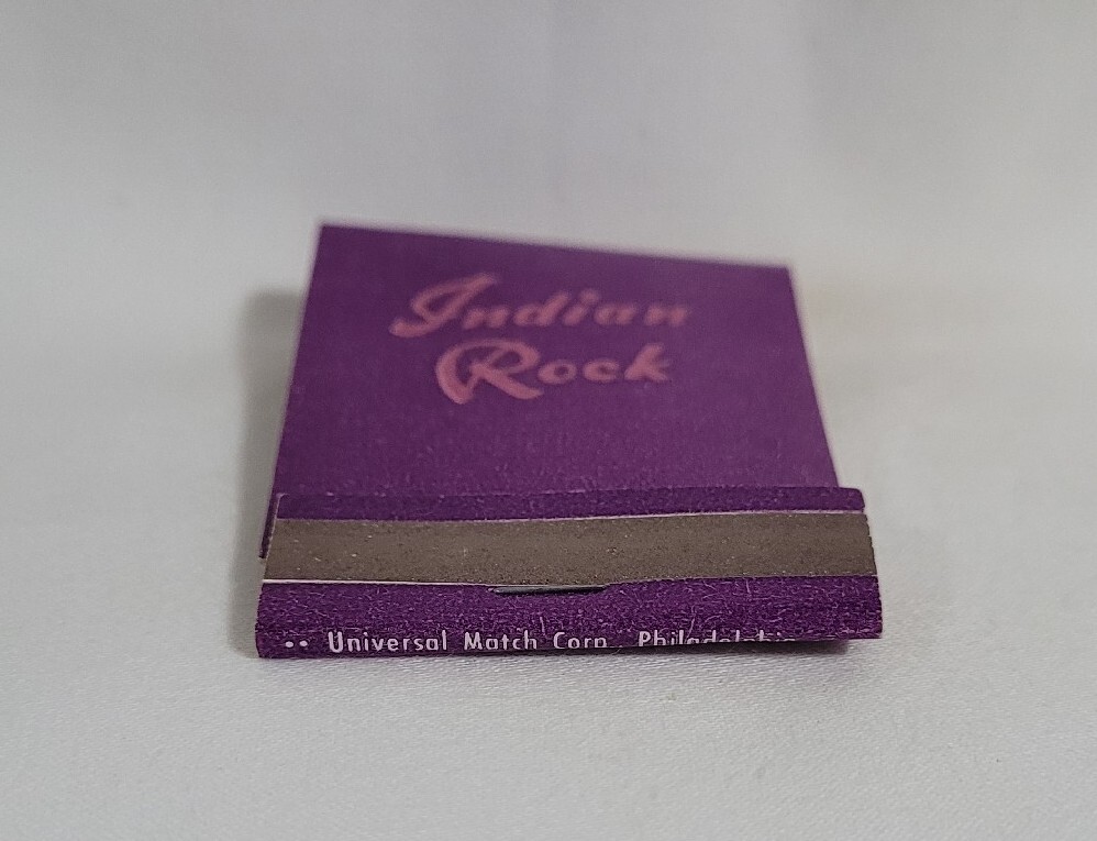 Vintage Matchbook Indian Rock Restaurant Upper Black Eddy PA Advertising Full