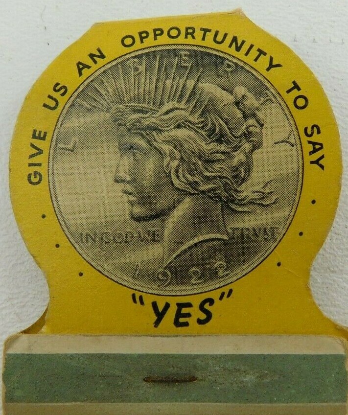 Give Us An Opportunity To Say “Yes” 1st Nat Bank Dallas Struck Vintage Matchbook