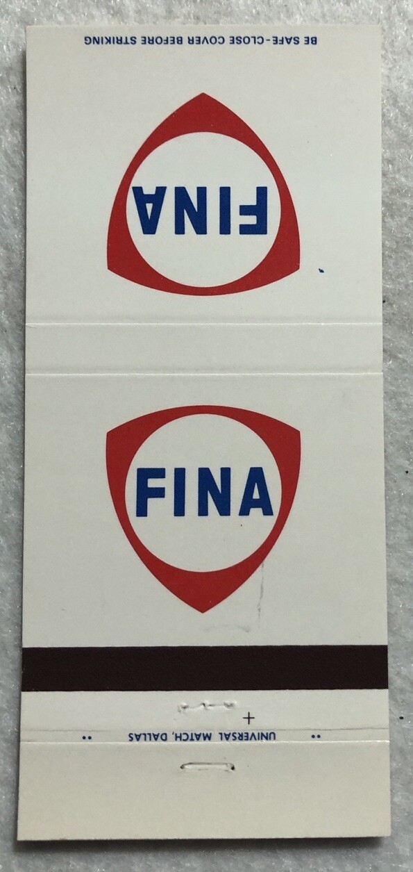Fina Matchbook Cover