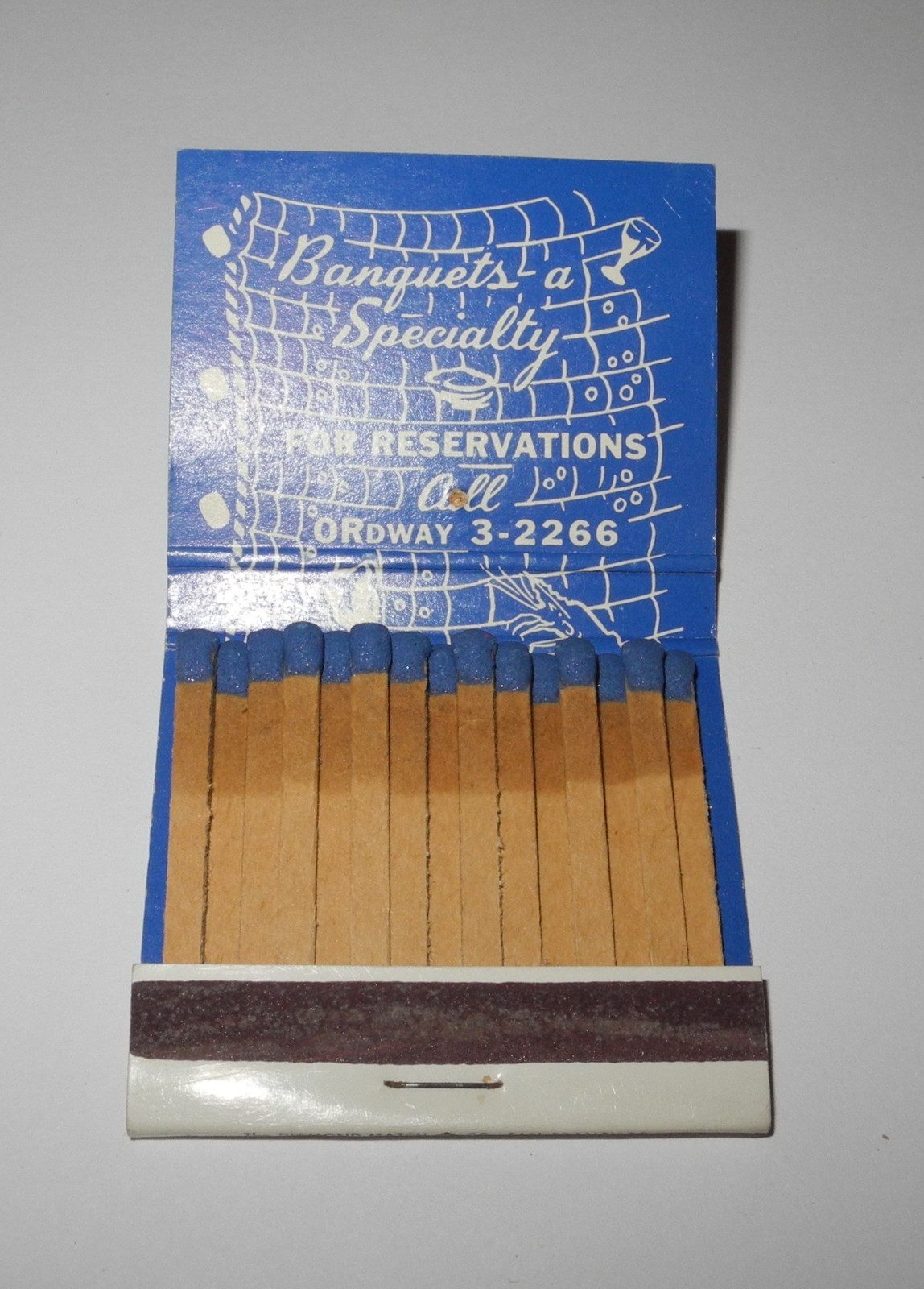 Vintage Baseball Joe DiMaggio’s Resturant San Francisco Souvenir Pin Matchbook