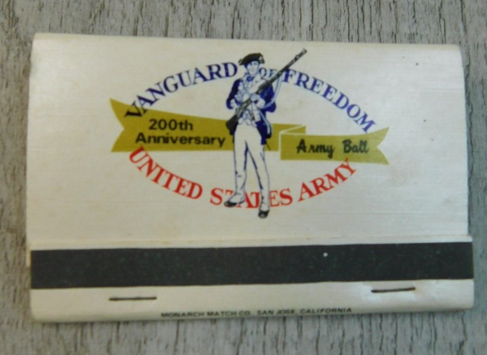 Vanguard of Freedom United States Army Monarch Full Unstruck Vintage Matchbook