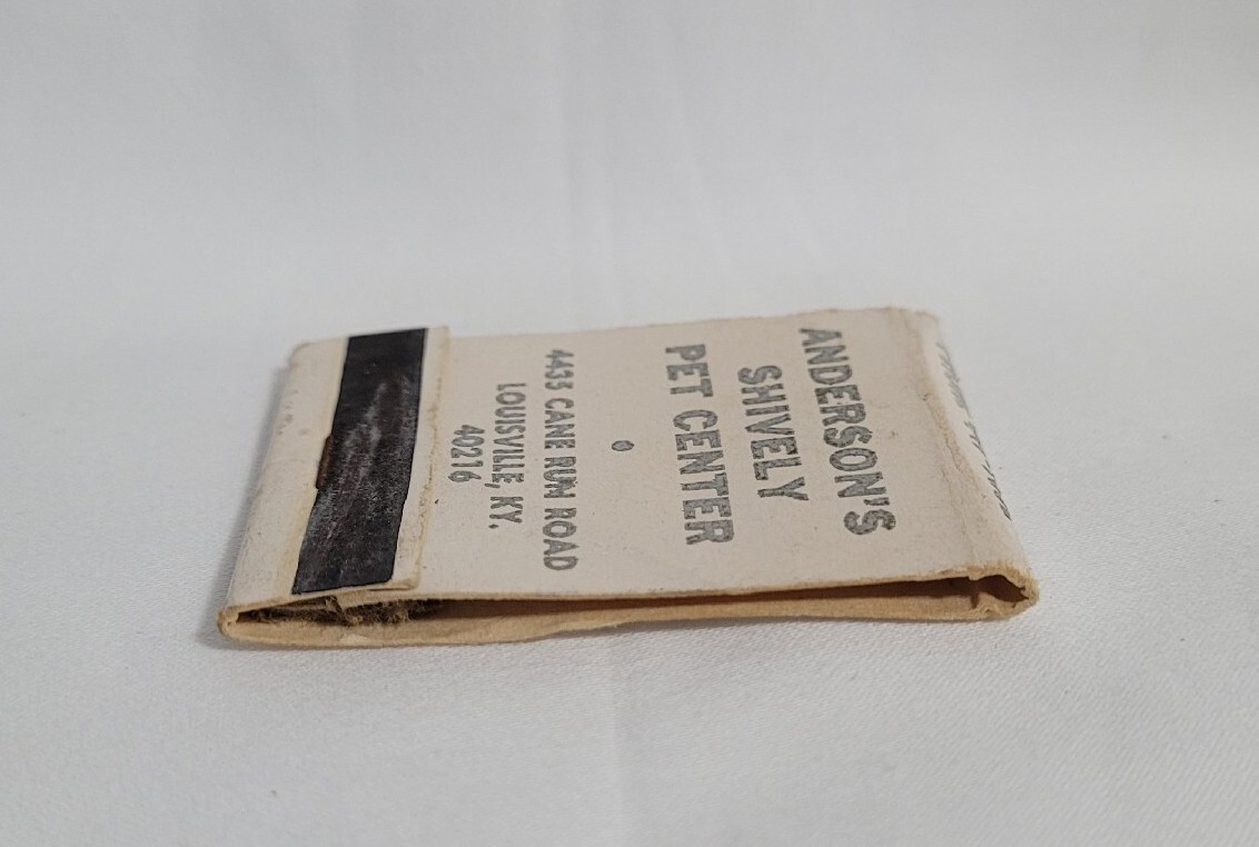 Vintage Matchbook Cover Anderson’s Shively Pet Center Louisville KY Advertising