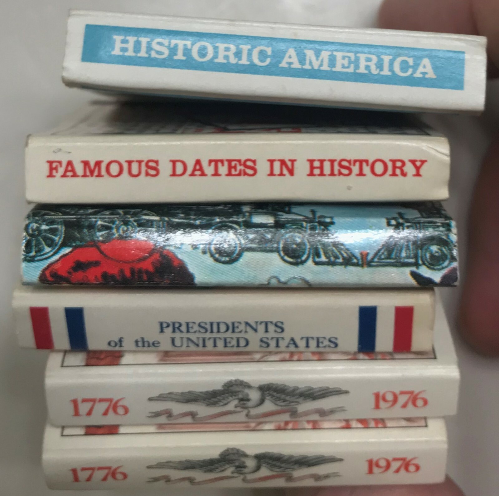 6 United States of America Themed Matchbooks: Bicentennial, President, Alamo+++