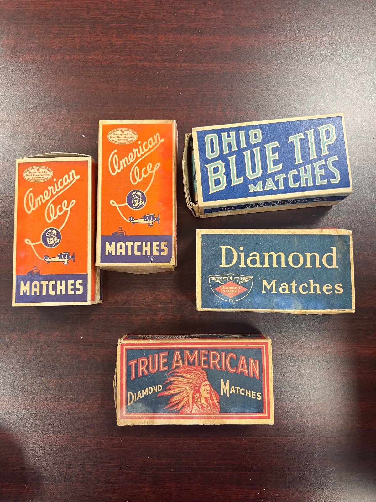 Vintage lot of matches- cardboard box with matches included