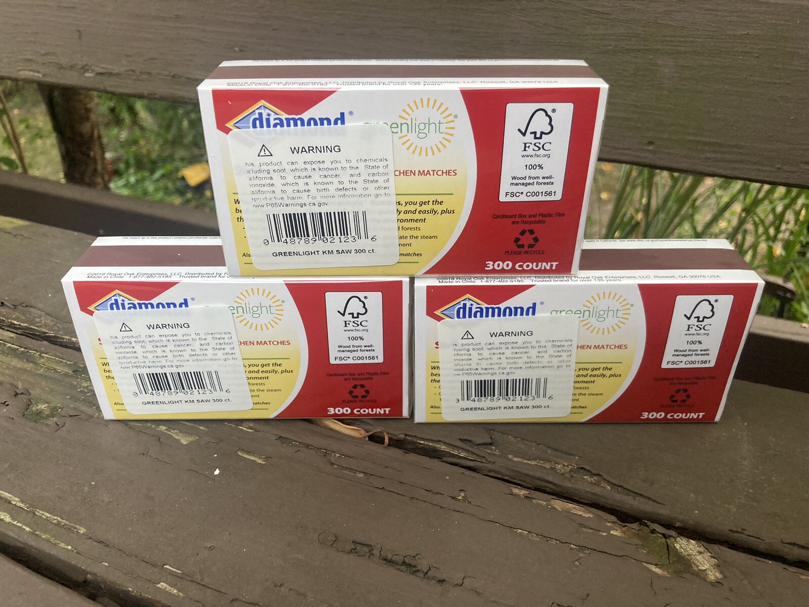 (3 boxes) Diamond Strike Anywhere Matches (300 per box/900 Total) New Sealed
