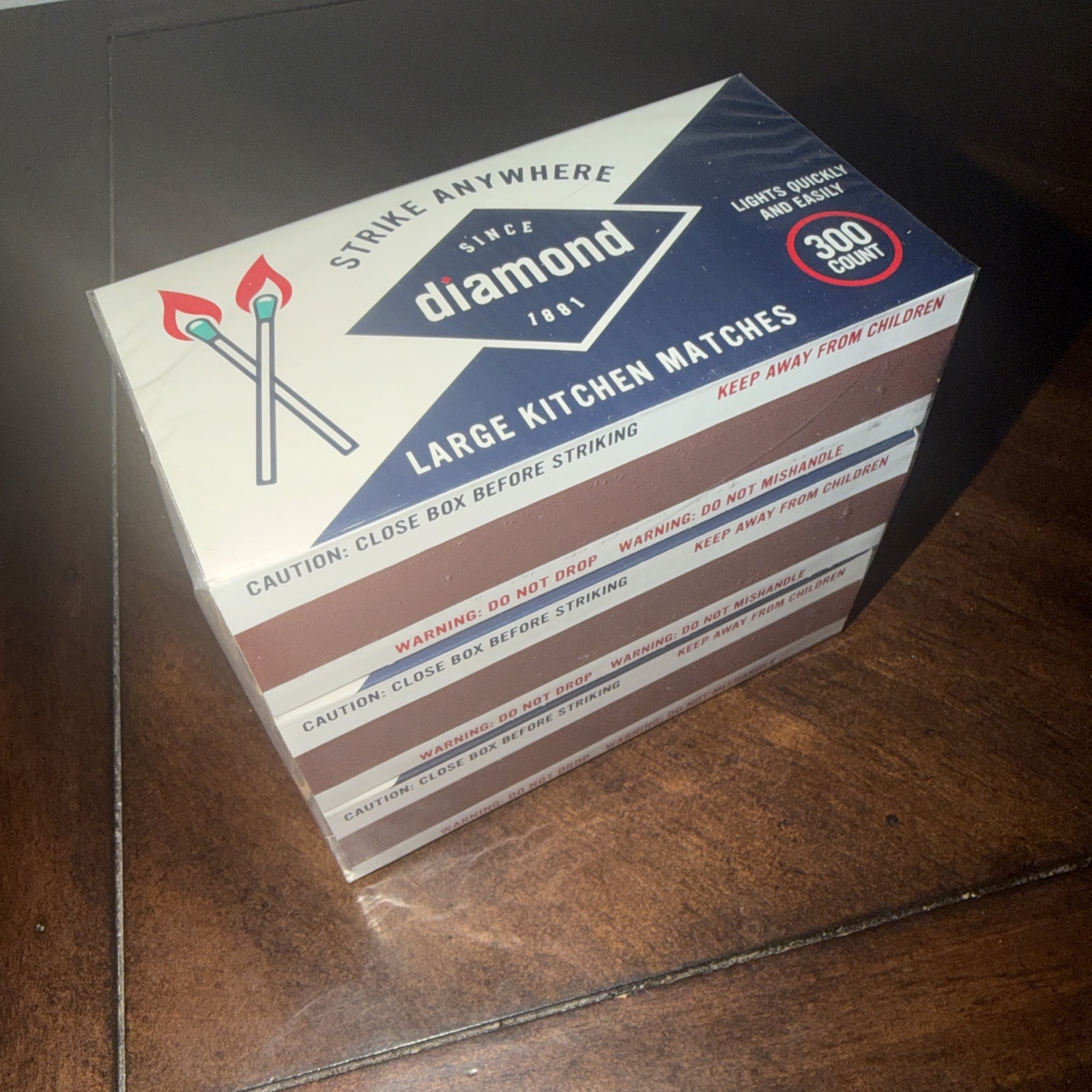 (3 boxes) (300 per box)Vintage Diamond Strike Anywhere Matches
