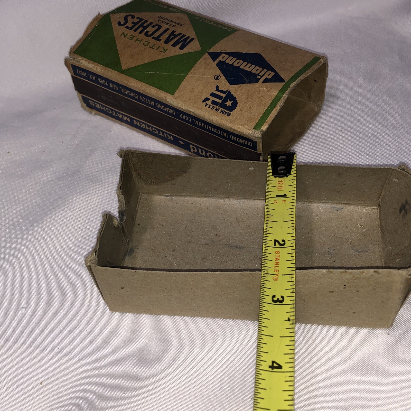 Diamond Kitchen Matches Vtg Cardboard Box 250 Matches USA Hot Air Balloon/u3a