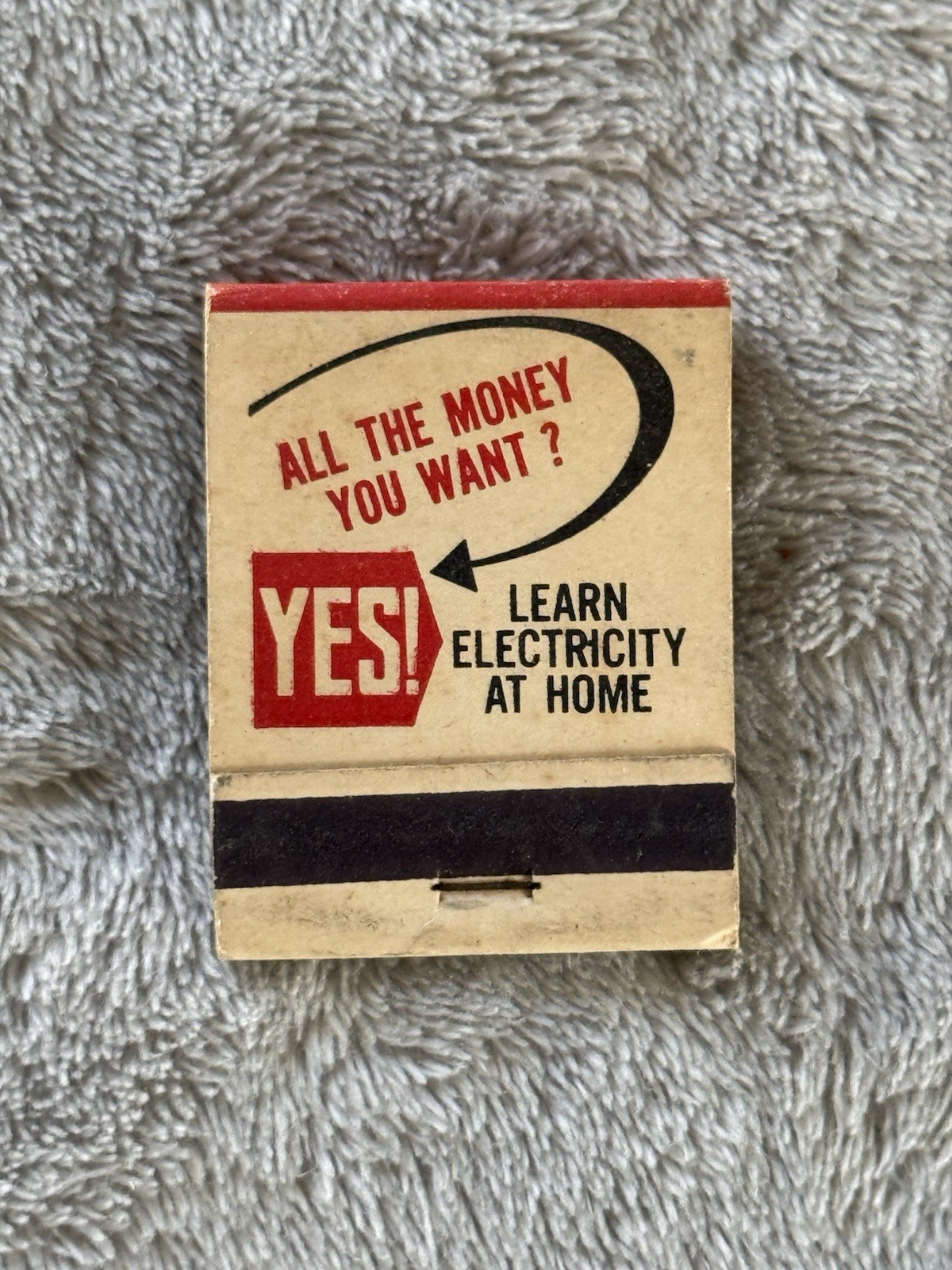 Vintage Yes! Learn Electricity At Home Full & Unused Matchbook