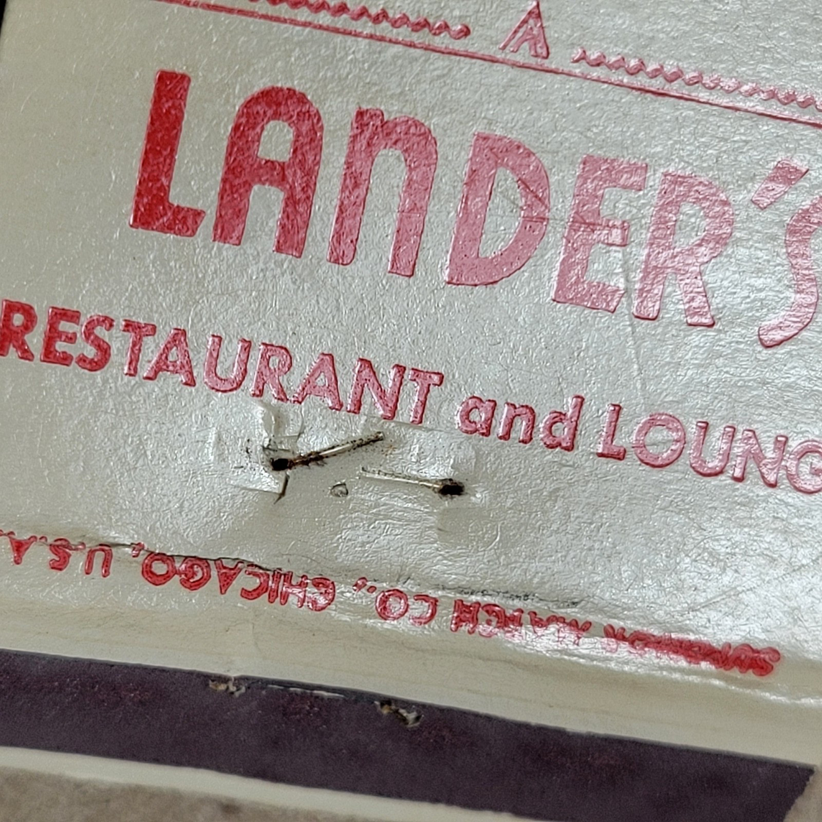 Matchbook Cover Chalet Motels Lander’s Elk Grove Village IL Illinois