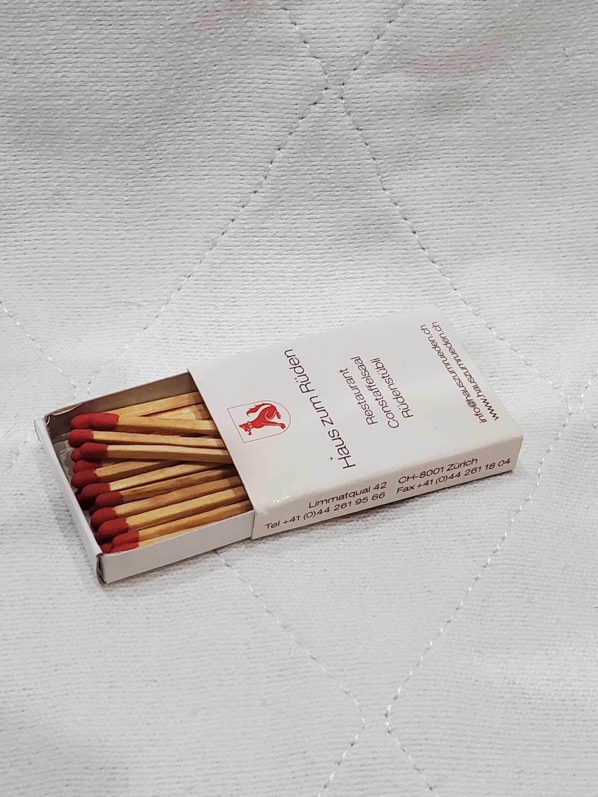 Haus Zum Ruden Fritz Haller-Konig Zurich Switzerland Cardboard Matchbox