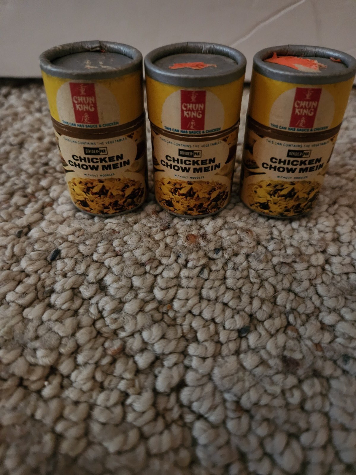 3 Older Chicken Chow Mein Cardboard Match Container!