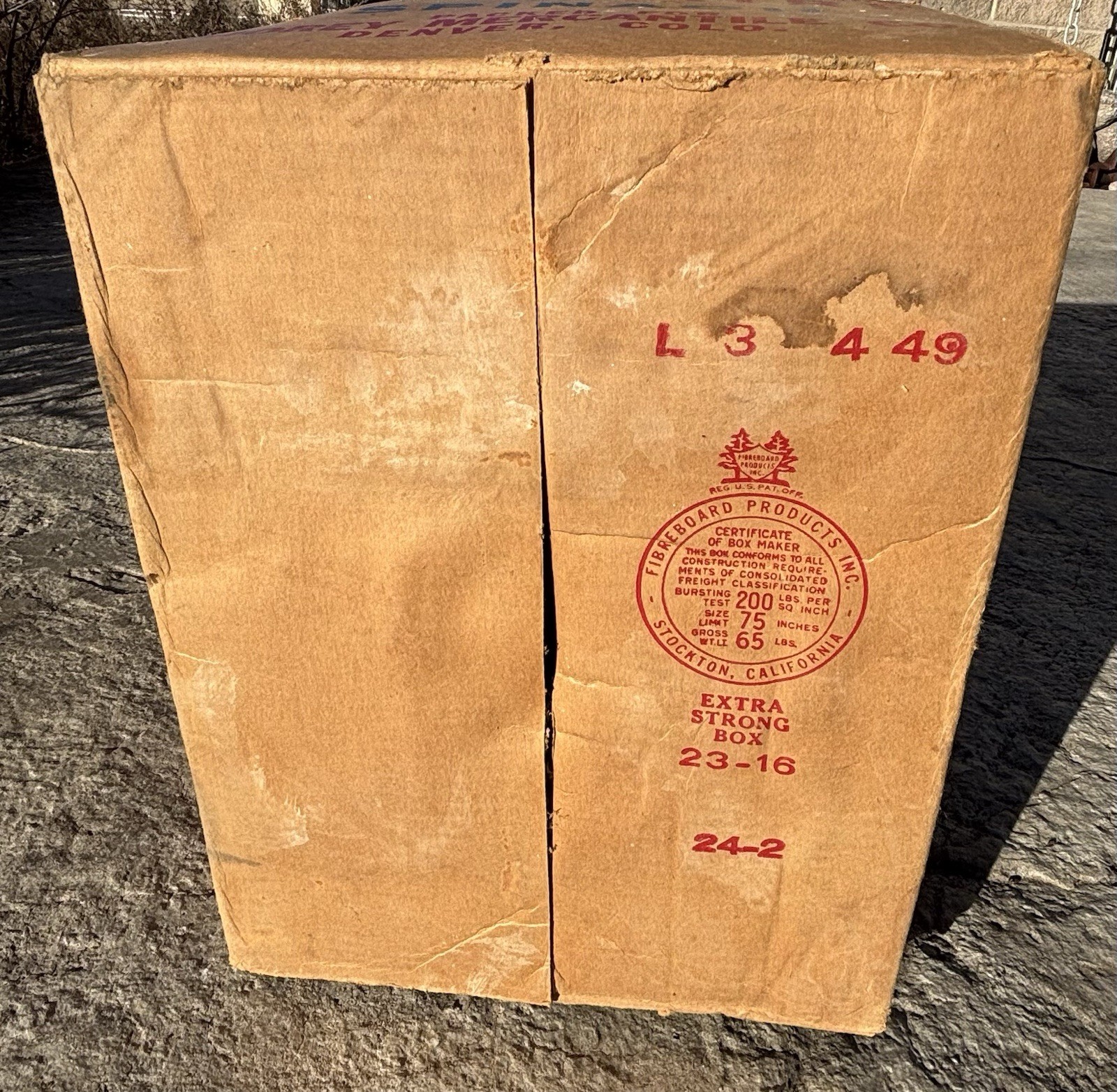 Vintage Solitaire Cardboard Box for Canned Spinach Morey Mercantile Denver CO
