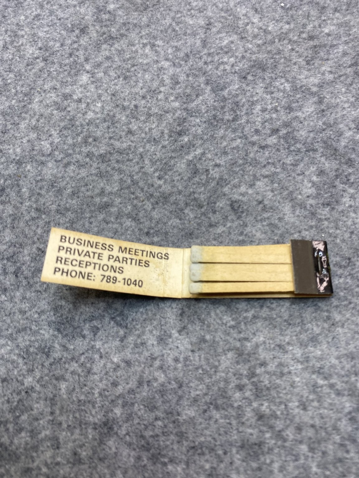 John’s Supper Club Springfield Illinois Vintage Gold Black Matchbook
