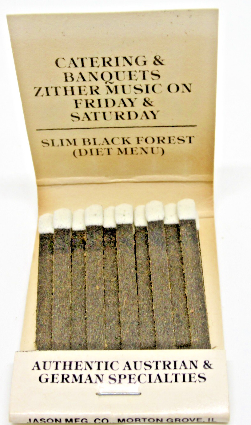 Black Forest Chalet CHICAGO Morton Grove Illinois Waukegan Road FULL Matchbook