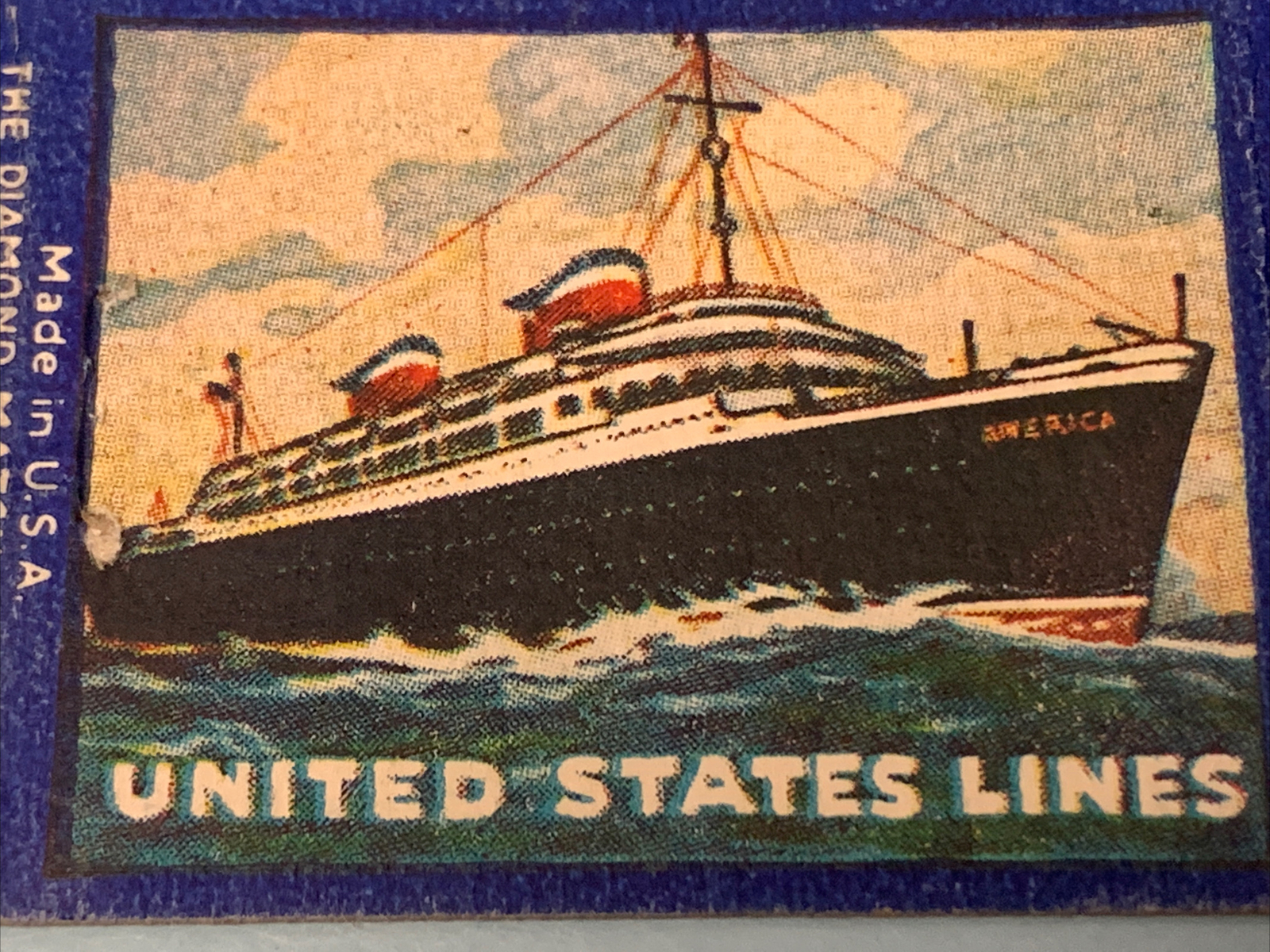 Front Strike Matchbook Cover United States Lines Emergency Fleet Corp WWll gmg