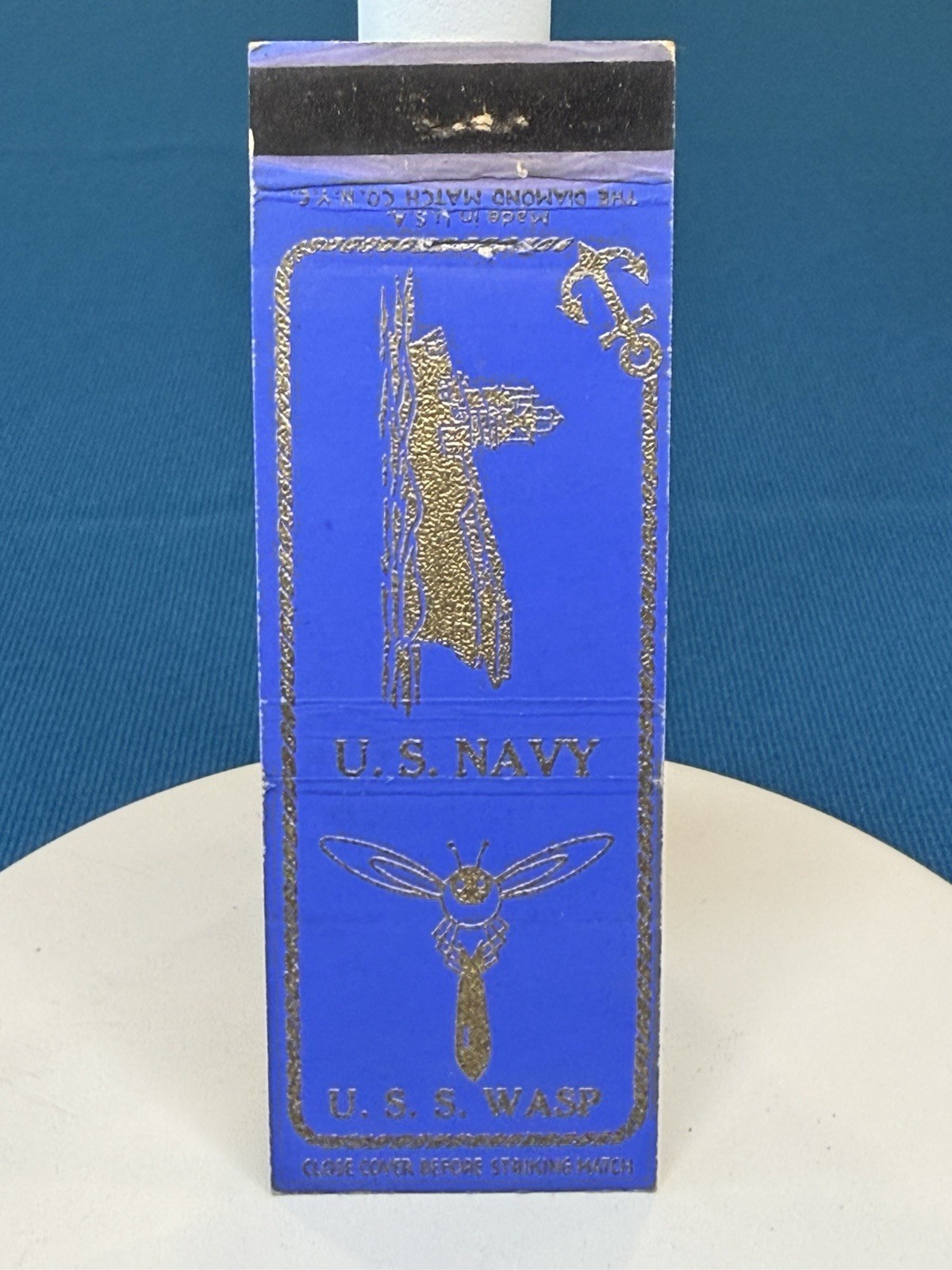 USS Wasp WWII United States Navy Ship VTG Matchbook Cover 1564