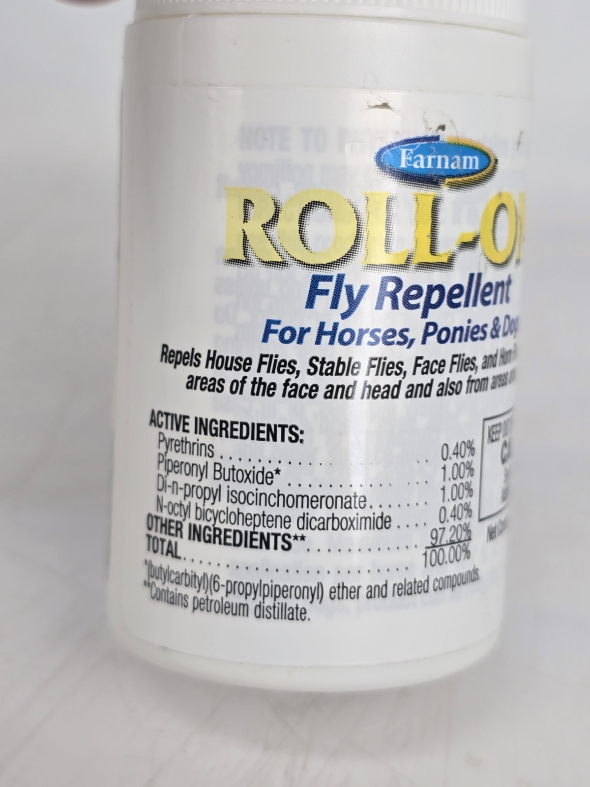 Farnam Roll-On Fly Repellent | For Horses, Ponies and Dogs | 2 oz