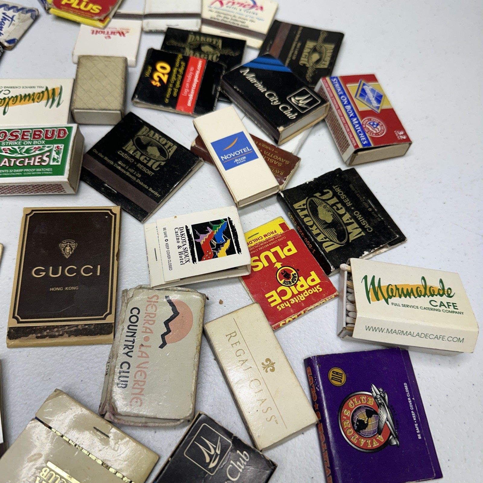 Lot Of Vintage Matchbooks And Matchboxes Variety Gucci Hong Kong 7/11 Camel Etc