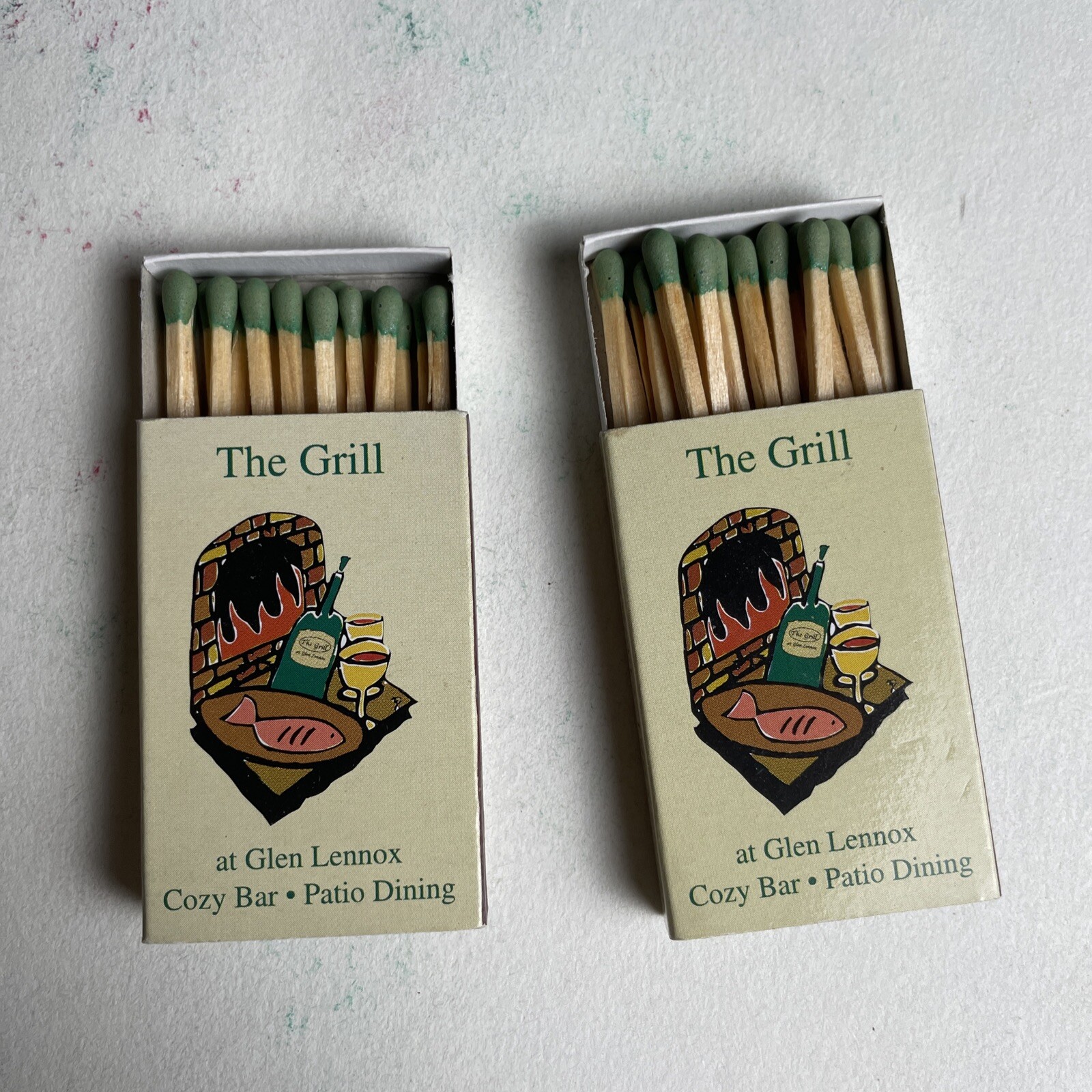 Vintage Matchbook The Grill Glen Lennox Lot of 2