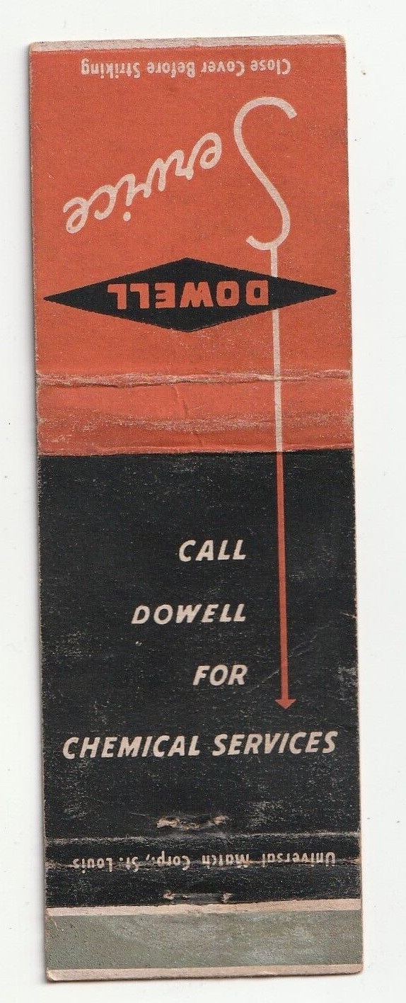 MATCHBOOK COVER – DOWELL SERVICE – CHEMICAL – ACIDIZING